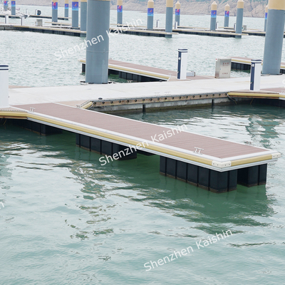 Durable Sliver Aluminum Alloy Floating Docks For Waterfront Engineering Marina Floating Pontoon