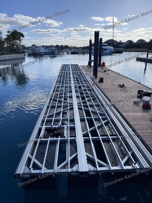 Marine Grade 6061-T6 Aluminum Floating Dock with Modular Design and 250-275kg/sqm Load Capacity for Marinas